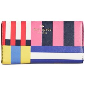 Kate Spade Cedar Street Stacy Flag Stripes Wallet